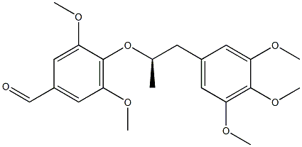 3,5-Dimethoxy-4-[[(R)-3-(3,4,5-trimethoxyphenyl)propan-2-yl]oxy]benzaldehyde,,结构式