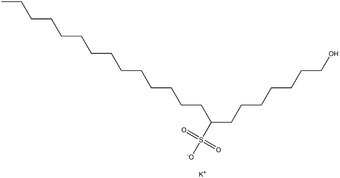 1-Hydroxydocosane-8-sulfonic acid potassium salt Structure