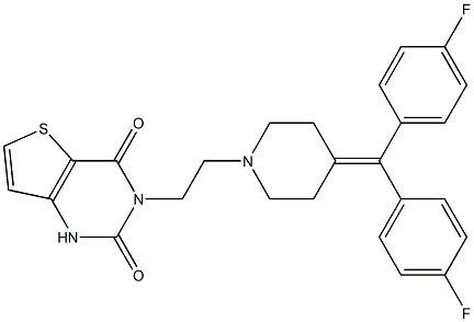 3-[2-[4-[Bis(4-fluorophenyl)methylene]piperidino]ethyl]thieno[3,2-d]pyrimidine-2,4(1H,3H)-dione Struktur