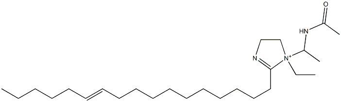 1-[1-(アセチルアミノ)エチル]-1-エチル-2-(11-ヘプタデセニル)-2-イミダゾリン-1-イウム 化学構造式