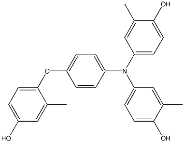 N,N-Bis(4-hydroxy-3-methylphenyl)-4-(4-hydroxy-2-methylphenoxy)benzenamine Structure