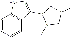 3-(1,4-Dimethyl-2-pyrrolidinyl)-1H-indole Struktur