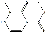 1,2,3,4-Tetrahydro-2-methyl-3-thioxo-1,2,4-triazine-4-dithiocarboxylic acid methyl ester Structure