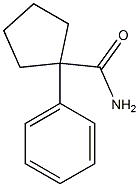 1-フェニル-1-シクロペンタンカルボアミド 化学構造式