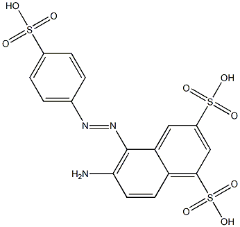 6-Amino-5-(p-sulfophenylazo)-1,3-naphthalenedisulfonic acid Struktur