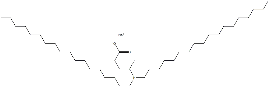 4-(ジオクタデシルアミノ)吉草酸ナトリウム 化学構造式