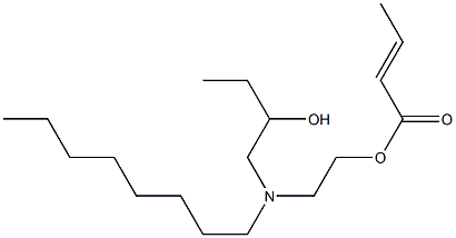 (E)-2-ブテン酸2-[N-(2-ヒドロキシブチル)-N-オクチルアミノ]エチル 化学構造式