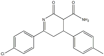 2,3,4,5-Tetrahydro-2-oxo-4-(4-methylphenyl)-6-(4-chlorophenyl)pyridine-3-carboxamide Structure