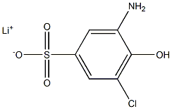 3-Amino-5-chloro-4-hydroxybenzenesulfonic acid lithium salt Struktur