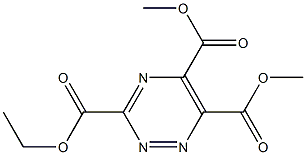 3-(Ethoxycarbonyl)-5-(methoxycarbonyl)-6-(methoxycarbonyl)-1,2,4-triazine Struktur