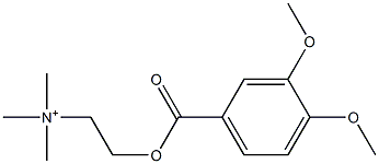 2-[(3,4-Dimethoxybenzoyl)oxy]-N,N,N-trimethylethanaminium Struktur
