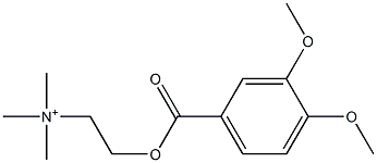 2-[(3,4-Dimethoxybenzoyl)oxy]-N,N,N-trimethylethanaminium 结构式