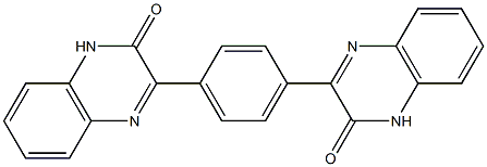 3,3'-(1,4-フェニレン)ビス[キノキサリン-2(1H)-オン] 化学構造式