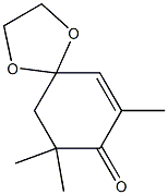 8-オキソ-7,9,9-トリメチル-1,4-ジオキサスピロ[4.5]デカン-6-エン 化学構造式
