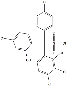 (4-Chlorophenyl)(4-chloro-2-hydroxyphenyl)(3,4-dichloro-2-hydroxyphenyl)methanesulfonic acid