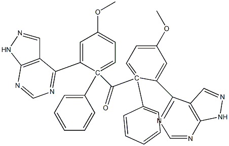 1-Phenyl-1H-pyrazolo[3,4-d]pyrimidin-4-yl(4-methoxyphenyl) ketone Struktur