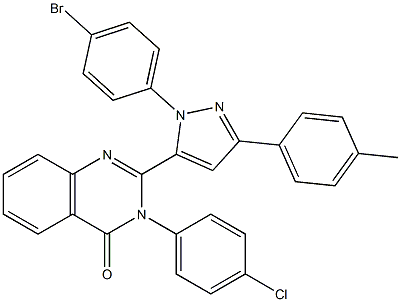 3-(4-Chlorophenyl)-2-[3-(4-methylphenyl)-1-(4-bromophenyl)-1H-pyrazol-5-yl]quinazolin-4(3H)-one