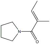 (E)-1-Pyrrolizino-2-methyl-2-butene-1-one Structure