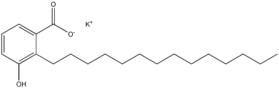 2-Tetradecyl-3-hydroxybenzoic acid potassium salt 结构式