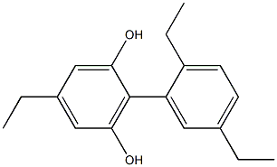 5-エチル-2-(2,5-ジエチルフェニル)ベンゼン-1,3-ジオール 化学構造式