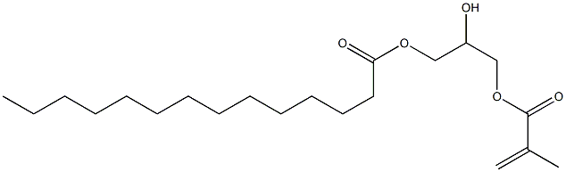 1,2,3-プロパントリオール1-メタクリラート3-ミリスタート 化学構造式
