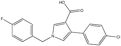 1-(4-Fluorobenzyl)-4-(4-chlorophenyl)-1H-pyrrole-3-carboxylic acid 结构式