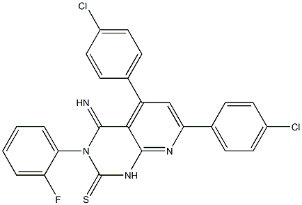  3,4-Dihydro-3-(2-fluorophenyl)-4-imino-5-(4-chlorophenyl)-7-(4-chlorophenyl)pyrido[2,3-d]pyrimidine-2(1H)-thione