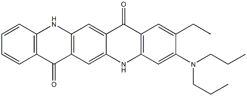 3-(Dipropylamino)-2-ethyl-5,12-dihydroquino[2,3-b]acridine-7,14-dione,,结构式