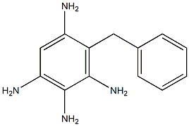 6-Phenylmethyl-1,2,3,5-benzenetetraamine Struktur