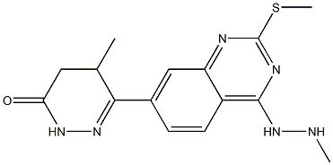 4,5-Dihydro-5-methyl-6-[2-methylthio-4-(2-methylhydrazino)quinazolin-7-yl]pyridazin-3(2H)-one Struktur