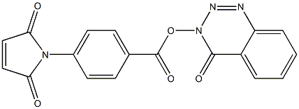4-[(2,5-Dihydro-2,5-dioxo-1H-pyrrol)-1-yl]benzoic acid [(3,4-dihydro-4-oxo-1,2,3-benzotriazin)-3-yl] ester Struktur