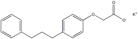 2-[4-(3-Phenylpropyl)phenoxy]acetic acid potassium salt Struktur