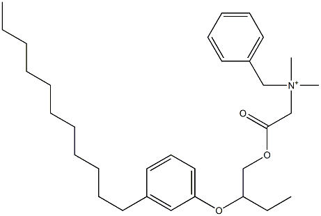 N,N-Dimethyl-N-benzyl-N-[[[2-(3-undecylphenyloxy)butyl]oxycarbonyl]methyl]aminium Structure