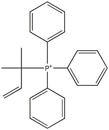 Triphenyl(1,1-dimethyl-2-propenyl)phosphonium,,结构式