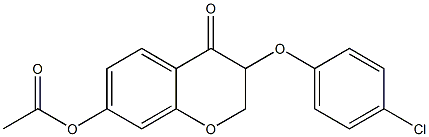 3-(4-Chlorophenoxy)-7-acetoxy-2H-1-benzopyran-4(3H)-one,,结构式
