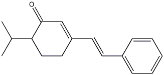 6-Isopropyl-3-[(E)-2-(phenyl)ethenyl]-2-cyclohexen-1-one Structure