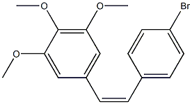 (Z)-4'-ブロモ-3,4,5-トリメトキシスチルベン 化学構造式