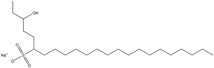 3-ヒドロキシトリコサン-6-スルホン酸ナトリウム 化学構造式