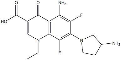  5-Amino-1-ethyl-6,8-difluoro-1,4-dihydro-4-oxo-7-(3-amino-1-pyrrolidinyl)quinoline-3-carboxylic acid