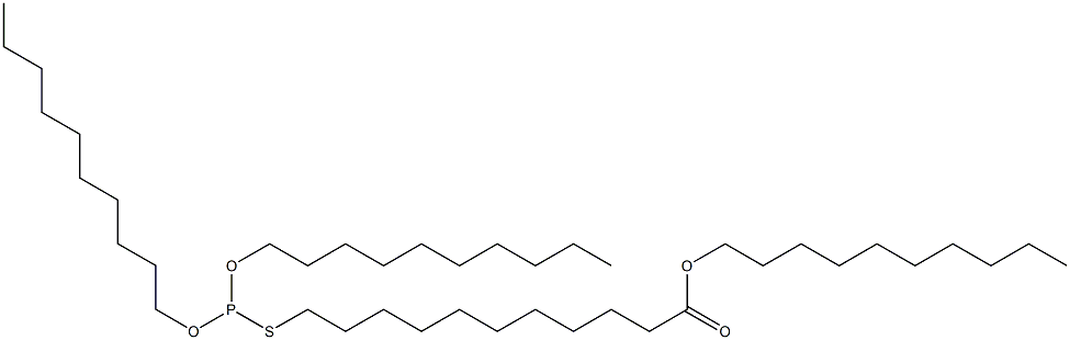 Thiophosphorous acid O,O-didecyl S-(11-decyloxy-11-oxoundecyl) ester Structure