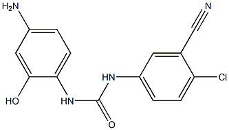 5-[3-(4-Amino-2-hydroxyphenyl)ureido]-2-chlorobenzonitrile,,结构式