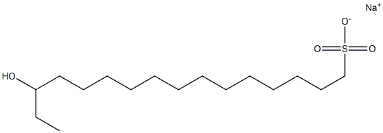 14-ヒドロキシヘキサデカン-1-スルホン酸ナトリウム 化学構造式