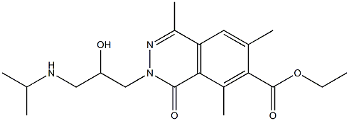 4,6,8-Trimethyl-2-[2-hydroxy-3-(isopropylamino)propyl]-1-oxo-1,2-dihydrophthalazine-7-carboxylic acid ethyl ester Structure