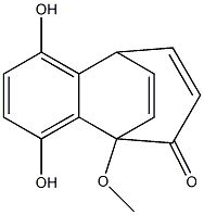 1,4-Dihydroxy-9-methoxy-5,9-etheno-5H-benzocyclohepten-8(9H)-one Struktur