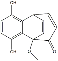 1,4-Dihydroxy-9-methoxy-5,9-etheno-5H-benzocyclohepten-8(9H)-one Structure