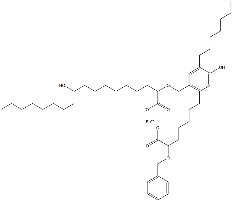 Bis(2-benzyloxy-10-hydroxystearic acid)barium salt Structure