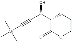 (3S)-3-[(S)-1-Hydroxy-3-trimethylsilyl-2-propyn-1-yl]tetrahydro-2H-pyran-2-one 结构式