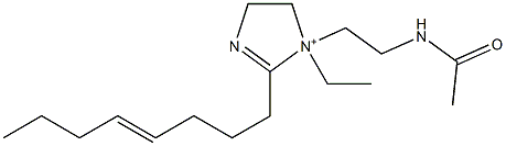 1-[2-(Acetylamino)ethyl]-1-ethyl-2-(4-octenyl)-2-imidazoline-1-ium 结构式