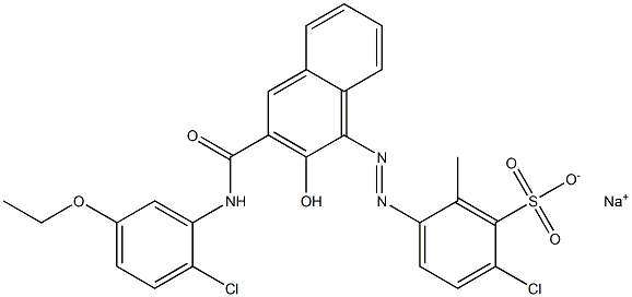  2-Chloro-6-methyl-5-[[3-[[(2-chloro-5-ethoxyphenyl)amino]carbonyl]-2-hydroxy-1-naphtyl]azo]benzenesulfonic acid sodium salt