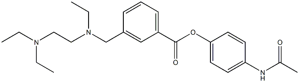 4-(Acetylamino)phenol 3-[[ethyl[2-(diethylamino)ethyl]amino]methyl]benzoate 结构式